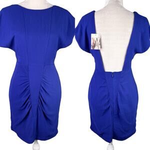 Urban Outfitters Silence + Noise Dress Royal Blue 4 Deep Scoop Back New